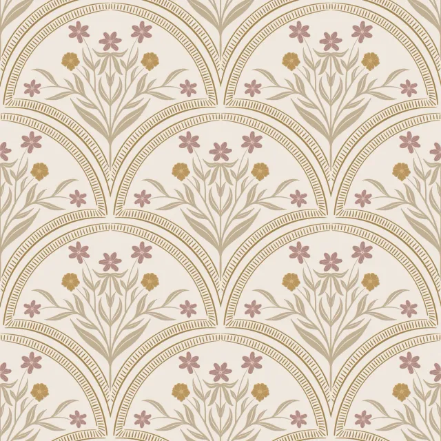 Little Amour Flora Arches behang Sand