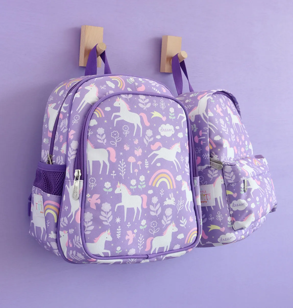 A Little Lovely Company Unicorn Dreams rugzak paars
