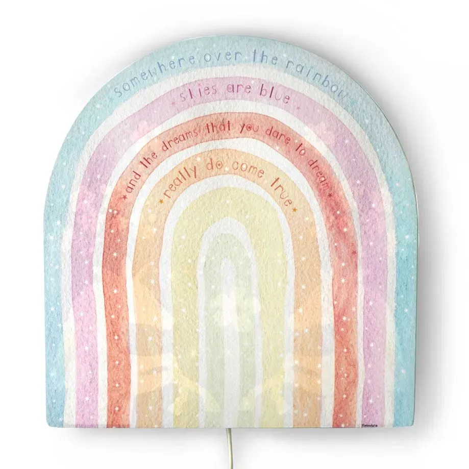 Hartendief Regenboog wandlamp 35x37 cm met eenhoorns