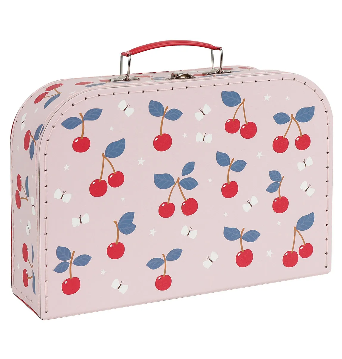 A Little Lovely Company Kersen opbergkoffertjes 2 stuks roze