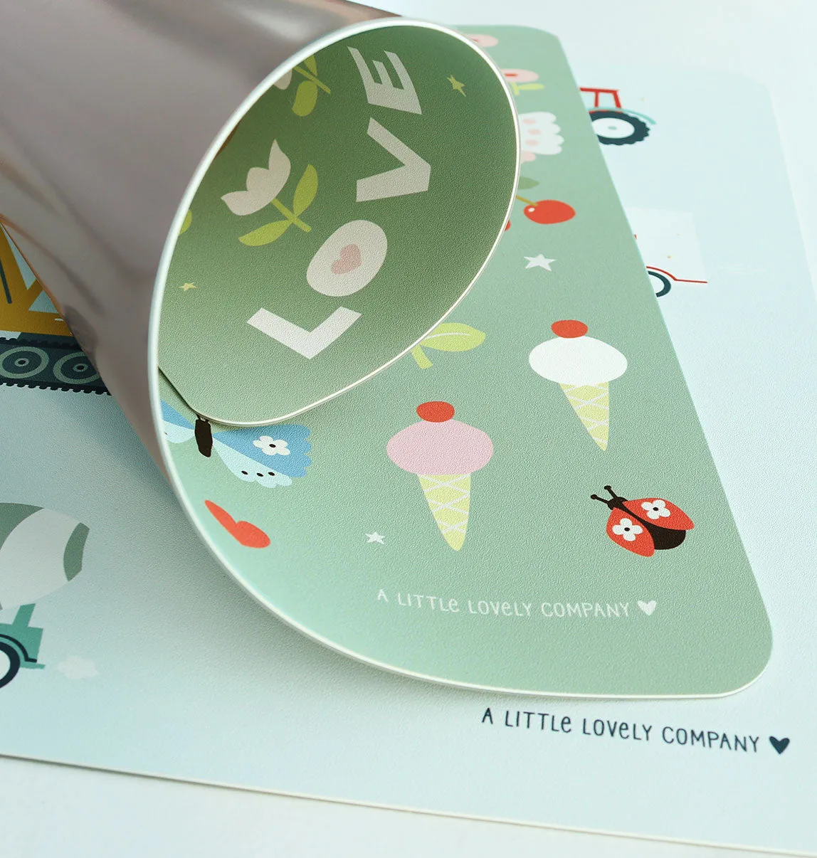 A Little Lovely Company Joy placemat mintgroen vinyl