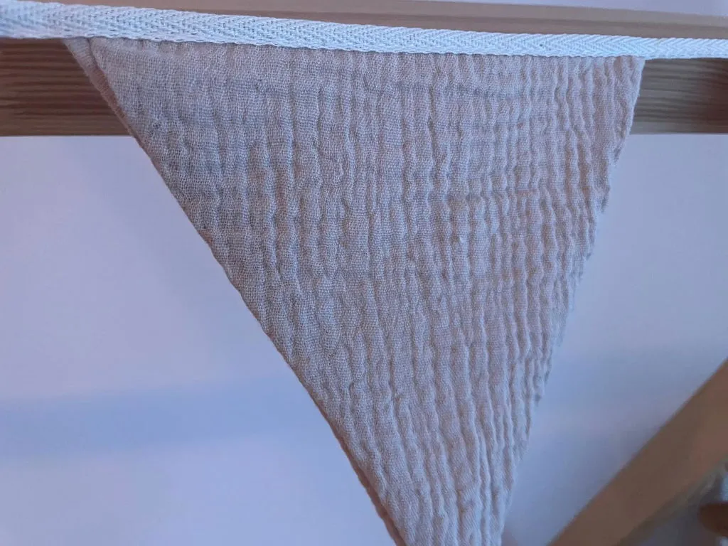 Lilimaus Wimpelketting Slinger Mousseline 300cm Creme