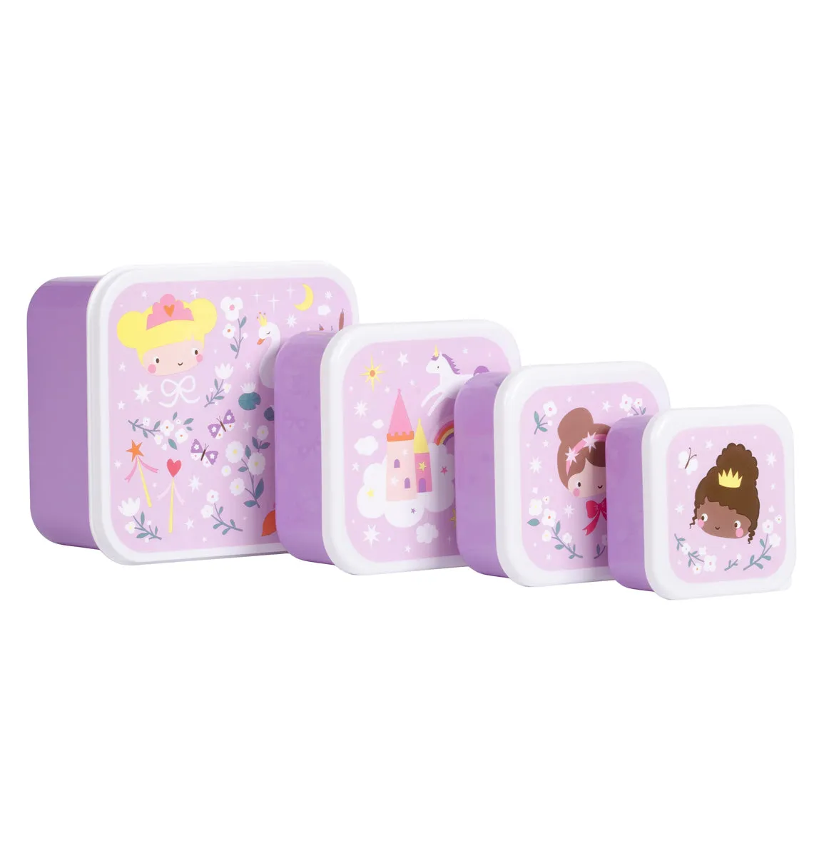 A Little Lovely Company Prinsessen lunch snackbox set 4-delig