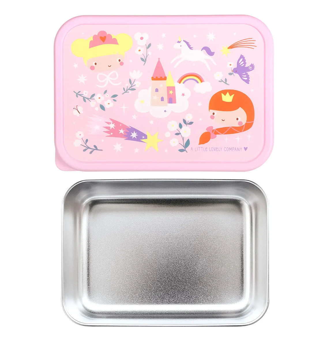A Little Lovely Company Prinsessen lunchbox RVS lichtgewicht