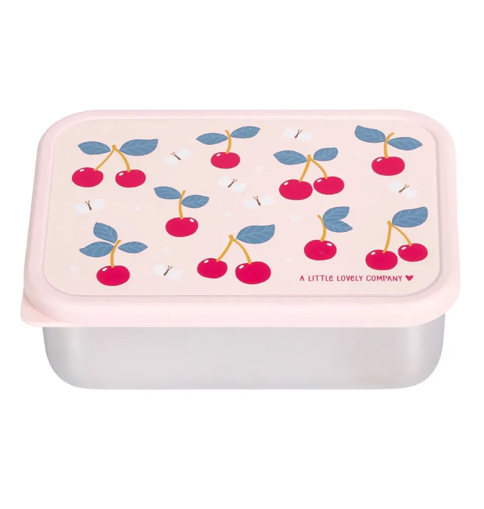 A Little Lovely Company Kersen RVS lunchbox vaatwasserbestendig