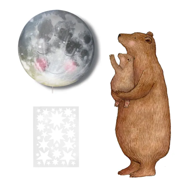Hartendief Ga Slapen Maan bundel lamp stickers