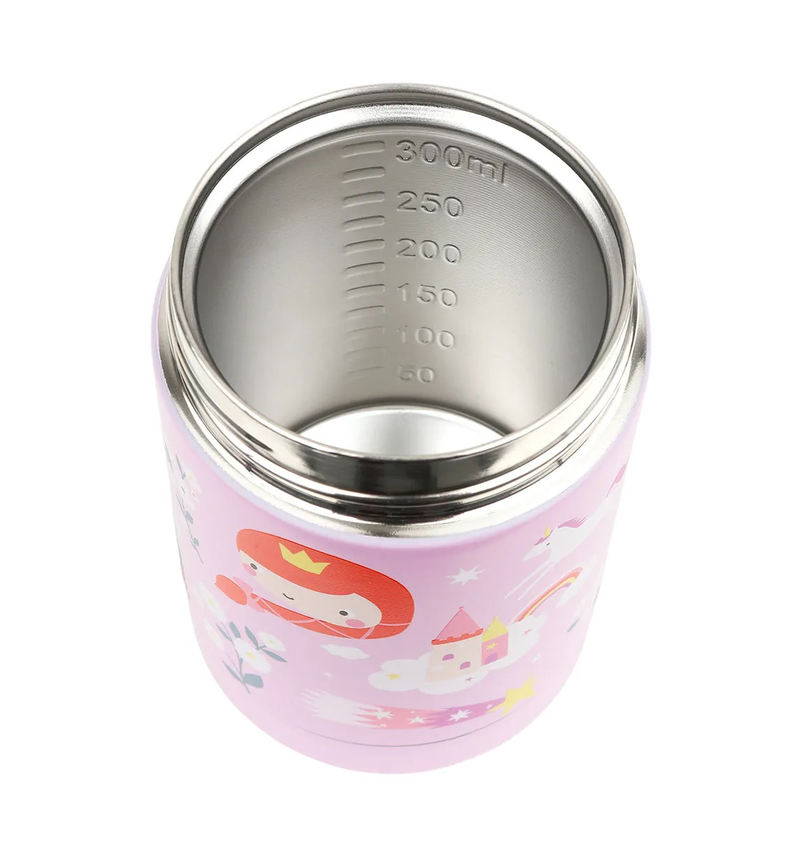 A Little Lovely Company Prinsessen RVS voedselpot 300 ml