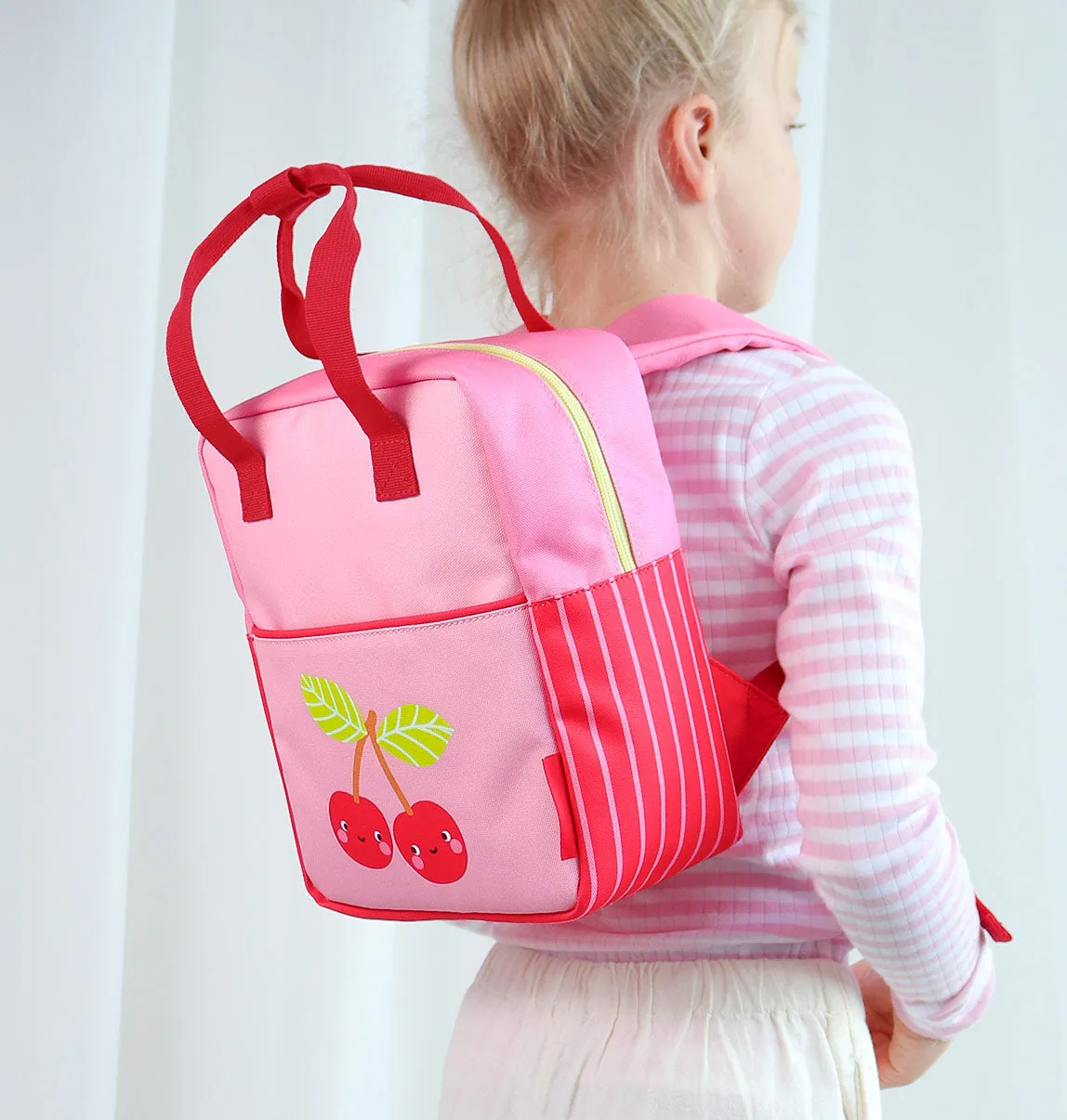 A Little Lovely Company Vrolijke kersen rugzakje mini
