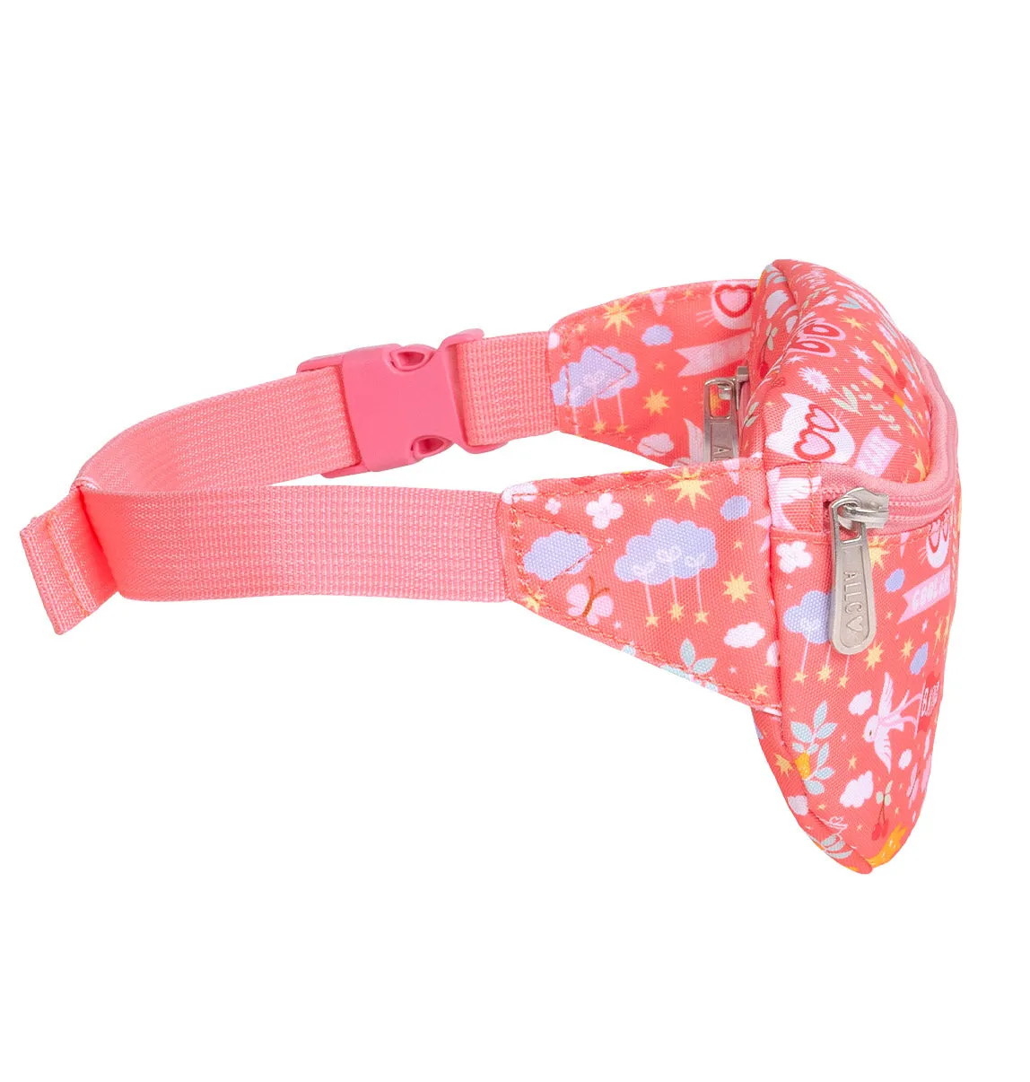 A Little Lovely Company Fun heuptasje koraalroze crossbody