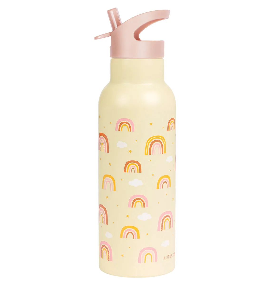 A Little Lovely Company XL RVS drinkfles regenbogen 500 ml dubbelwandig