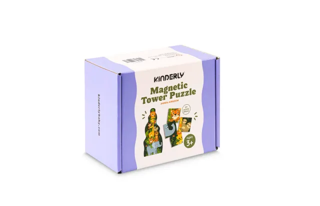Kinderly Baby Dierenrijk torenpuzzel magnetisch 27 stuks