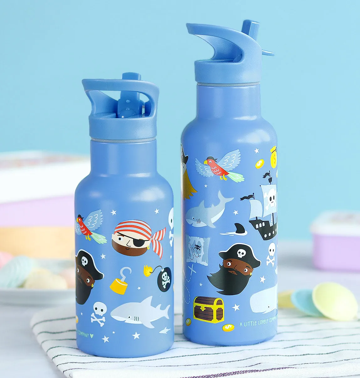 A Little Lovely Company XL Drinkfles Piraten RVS 500 ml