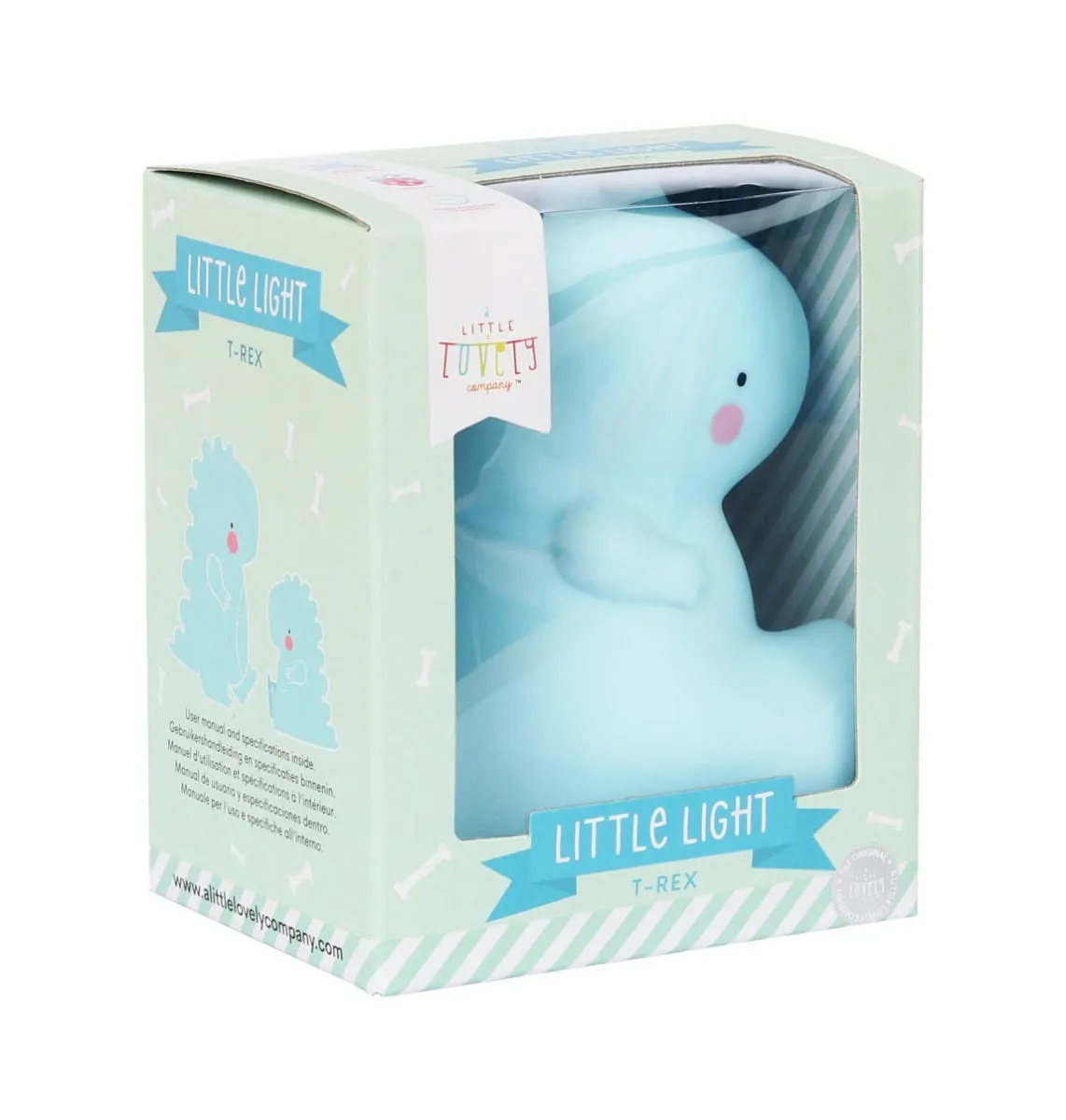 A Little Lovely Company Little Light T-rex kinderlamp blauw