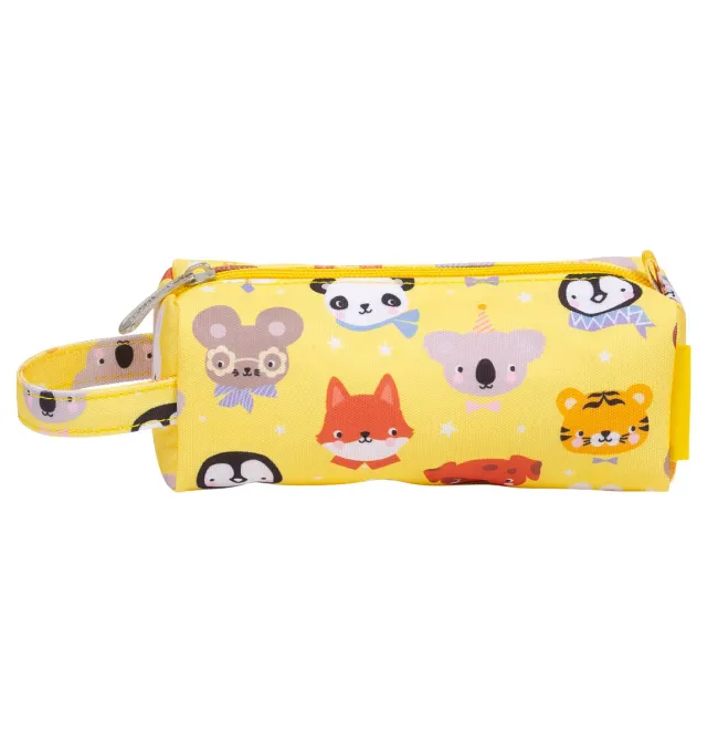 A Little Lovely Company Dierenvriendjes etui geel – gevoerd