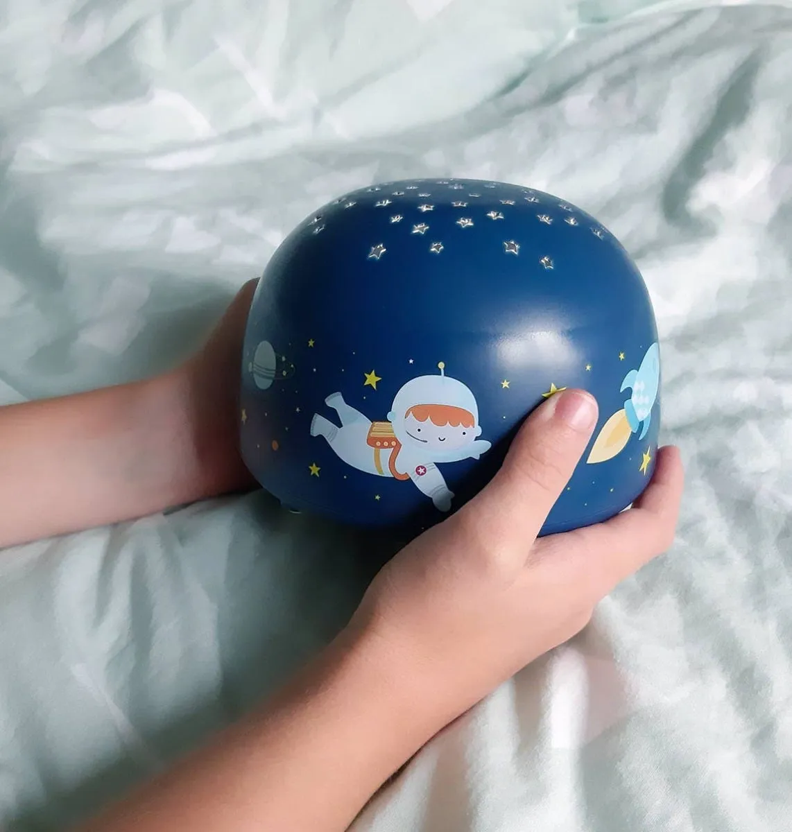 A Little Lovely Company Ruimte projectorlamp donkerblauw met timer