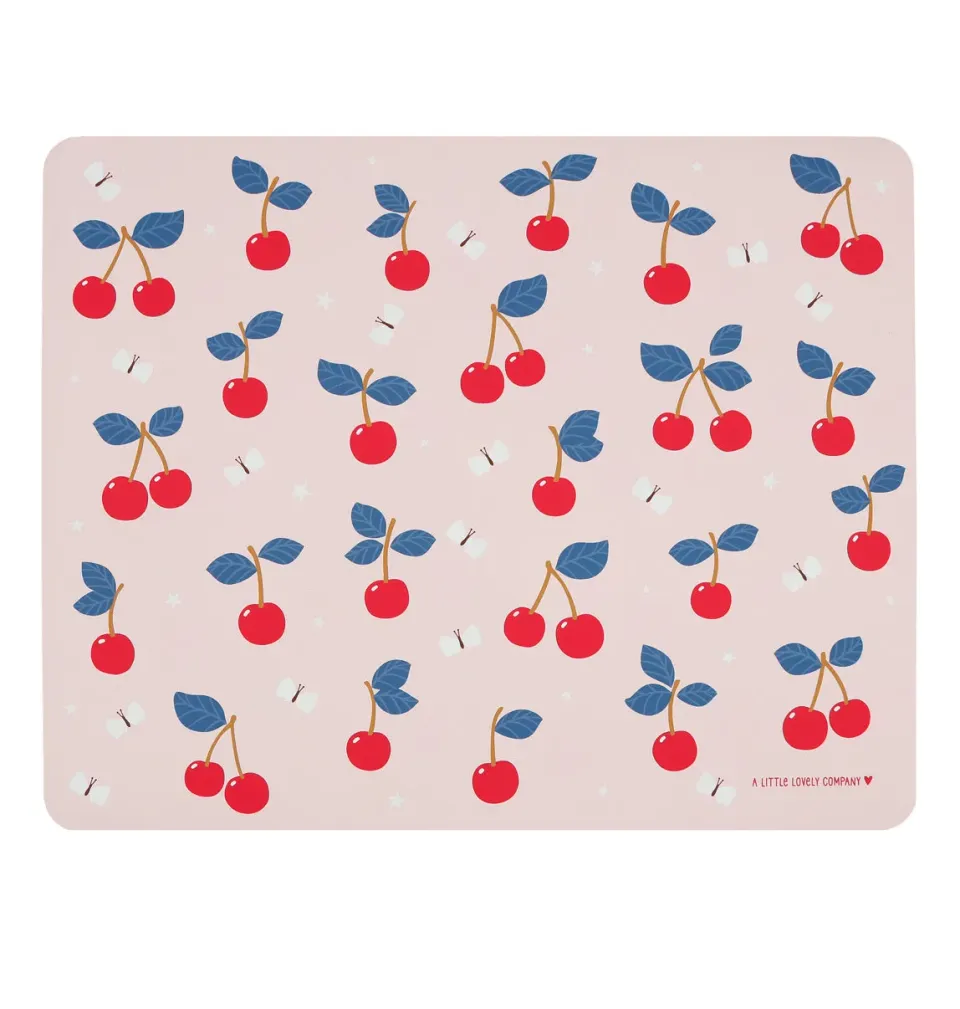 A Little Lovely Company Kersen placemat vinyl roze