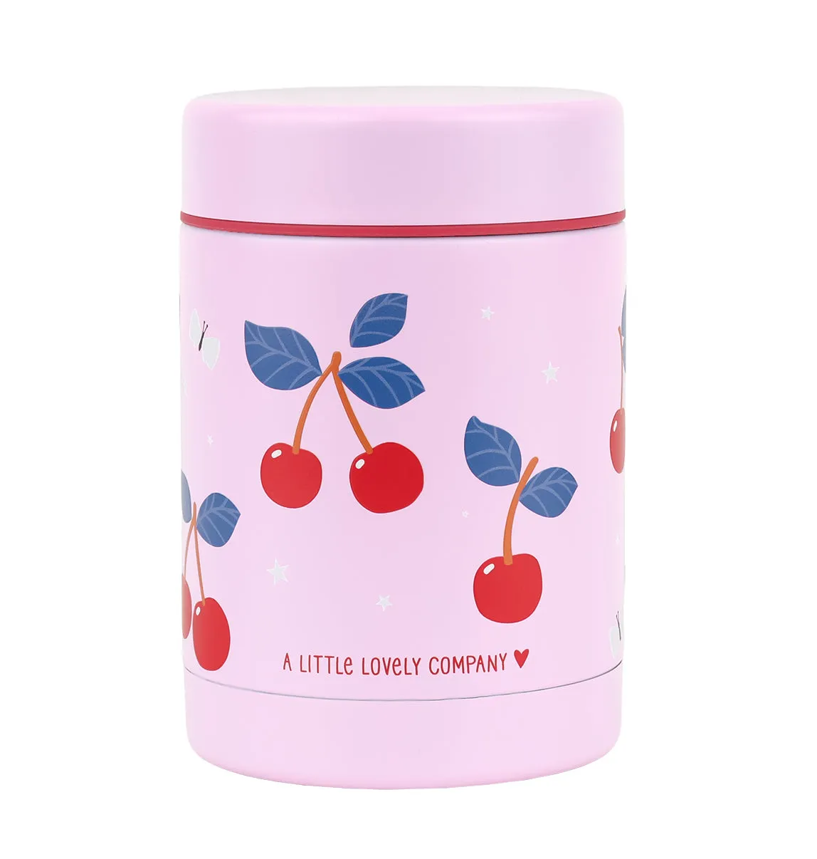 A Little Lovely Company voedselpot Kersen 300 ml geïsoleerd RVS