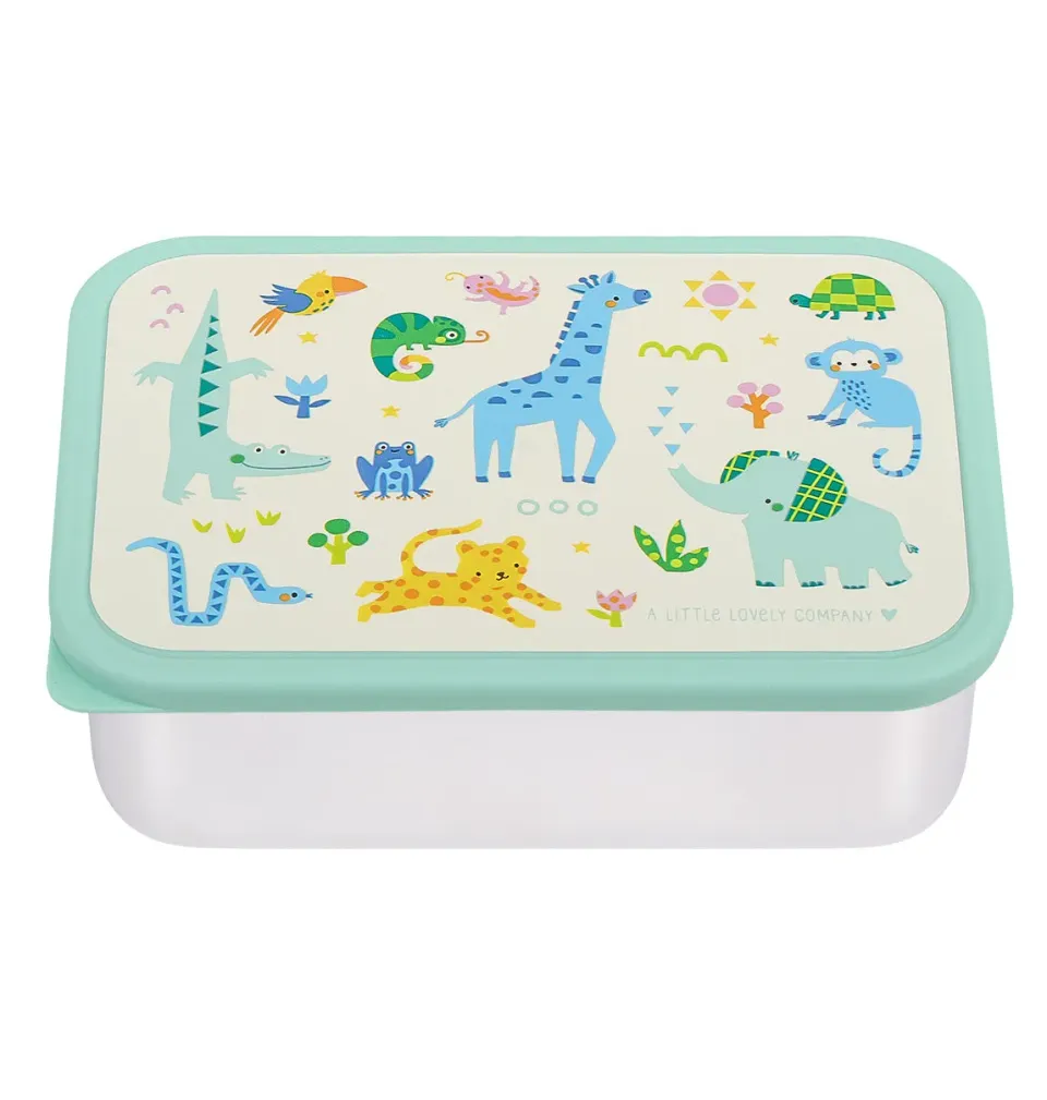 A Little Lovely Company Jungle lunchbox RVS