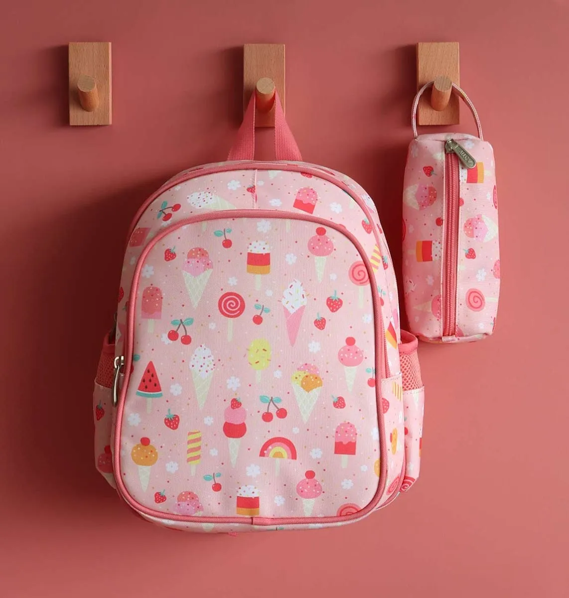 A Little Lovely Company Ijsjes etui roze polyester