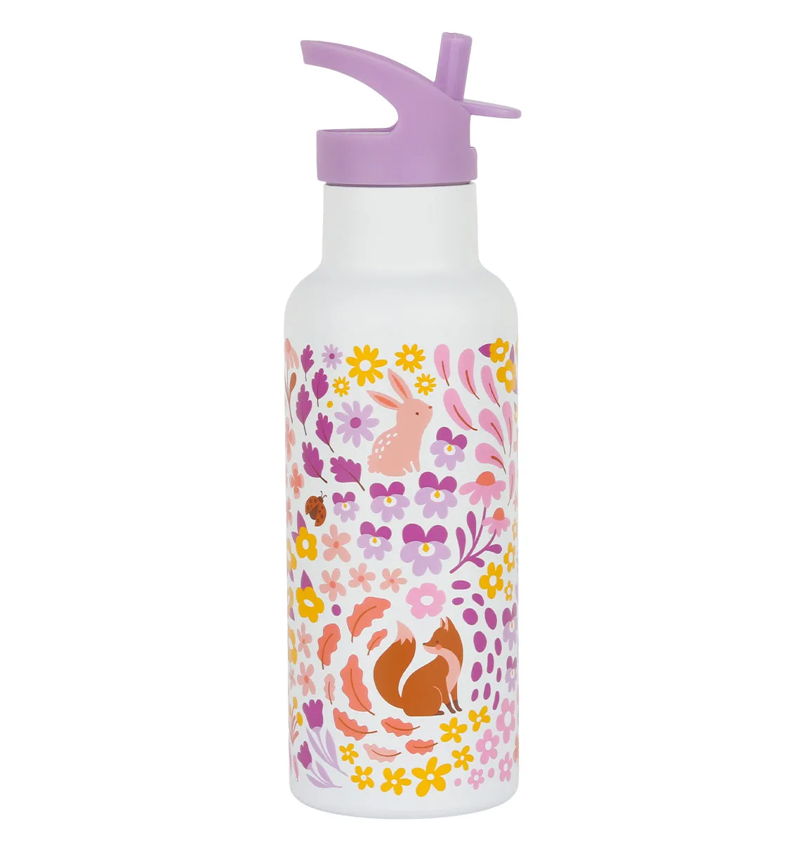 A Little Lovely Company Bloementuin XL RVS drinkfles 500 ml