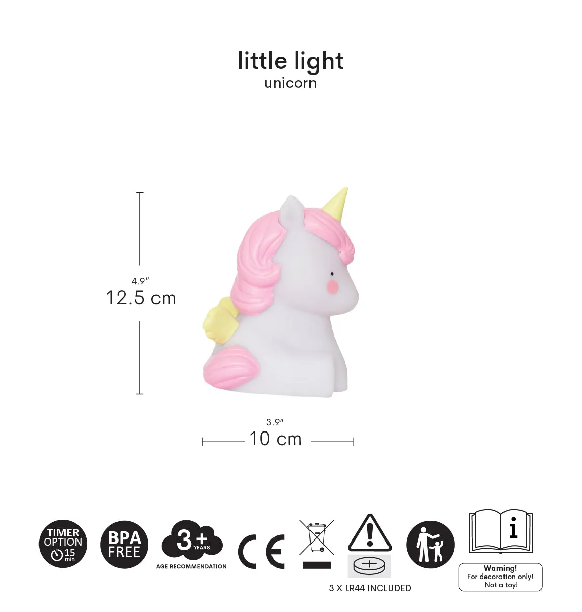 A Little Lovely Company Little Light Eenhoorn nachtlampje
