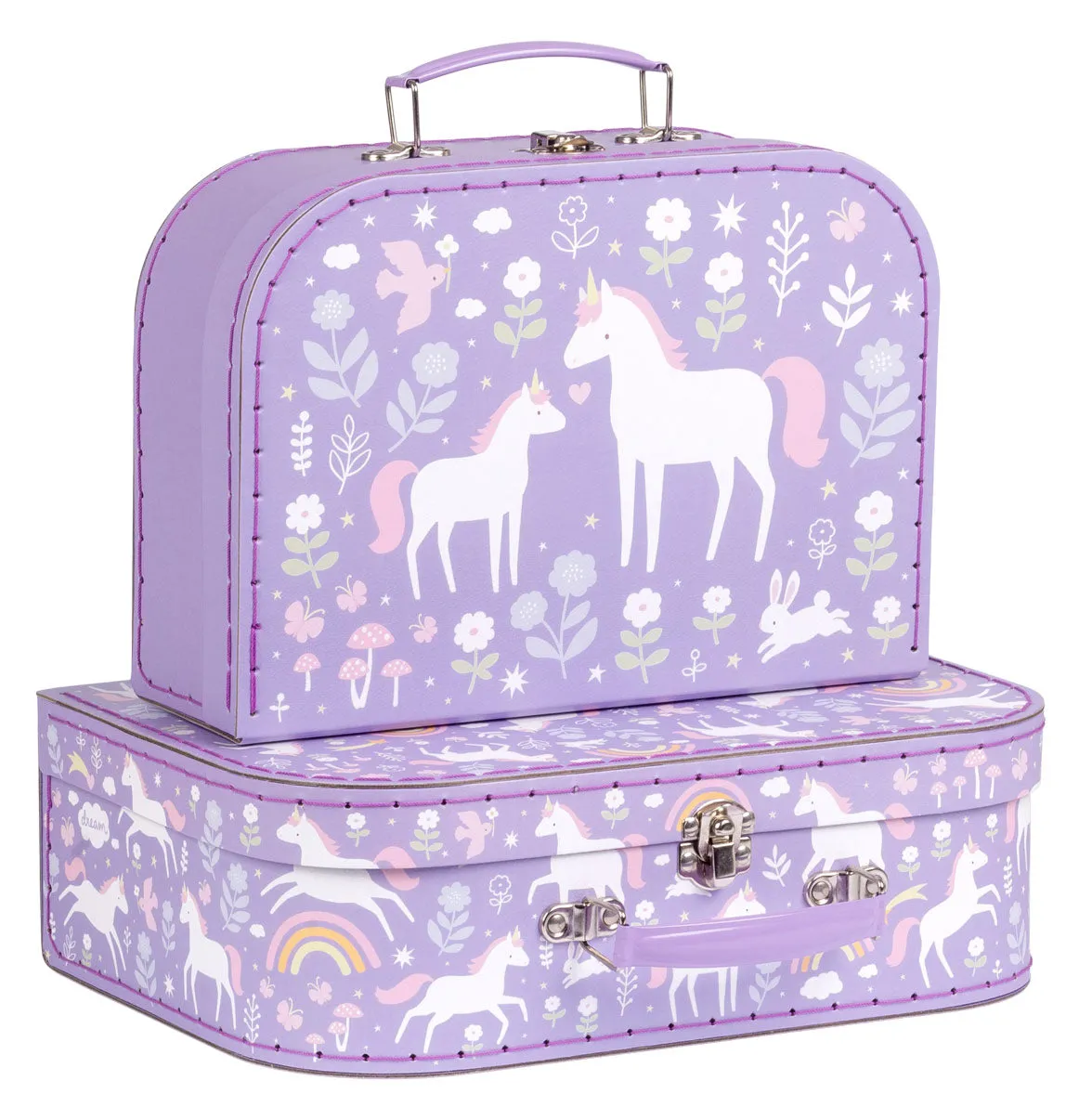 A Little Lovely Company Unicorn Dreams kofferset 2 stuks