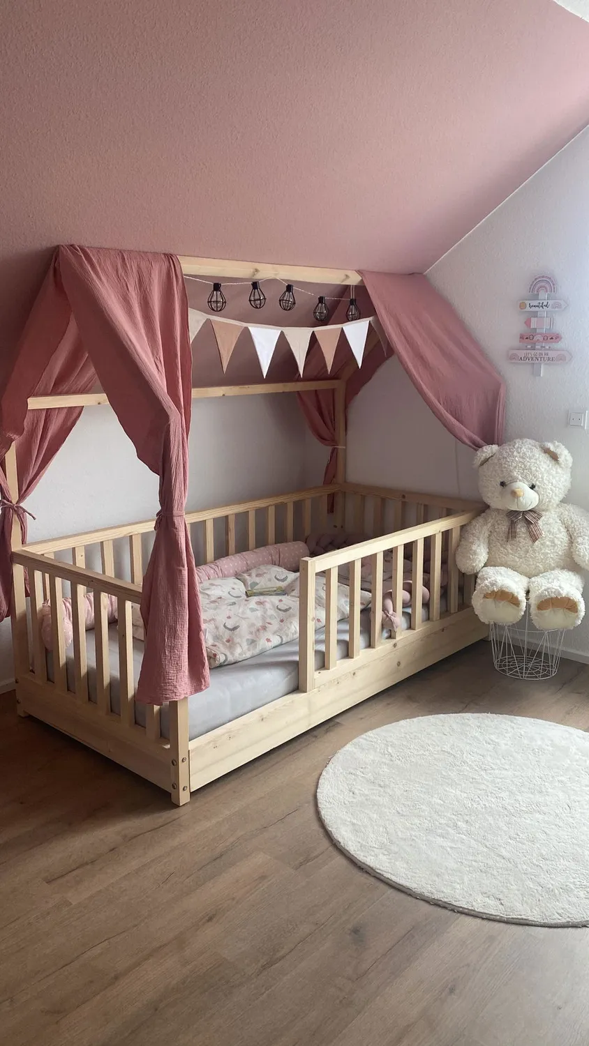 Lilimaus Hausbett Himmel Set huisbedset 4-delig muslin