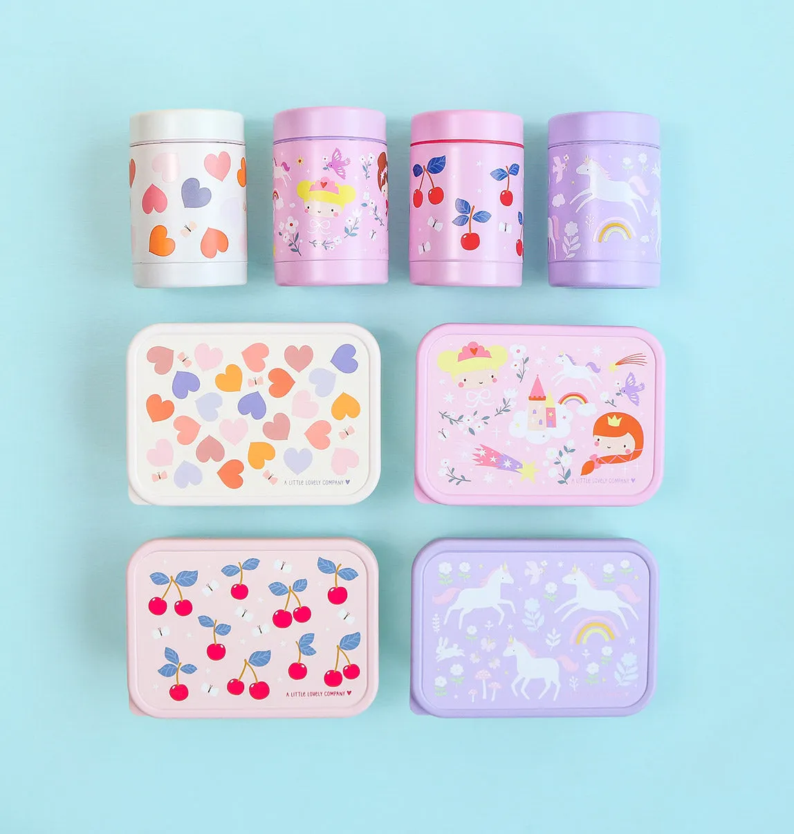 A Little Lovely Company Prinsessen lunchbox RVS lichtgewicht