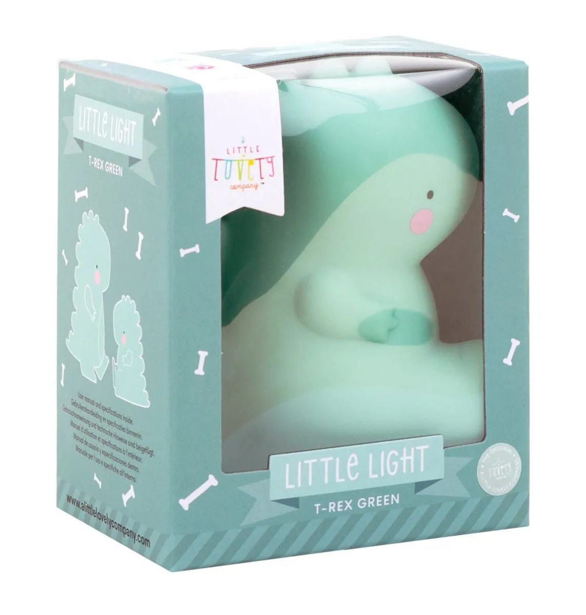 A Little Lovely Company Little Light T-Rex lampje groen timer