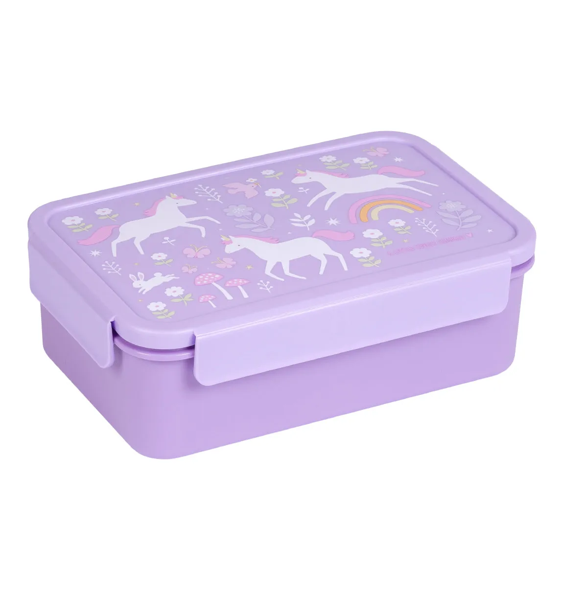 A Little Lovely Company Unicorn Dreams bento lunchbox paars