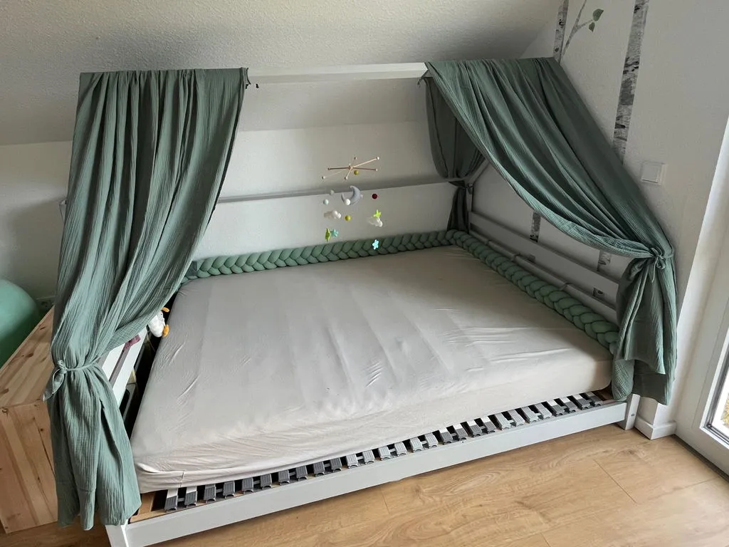 Lilimaus Hausbett Himmel Set huisbedset 4-delig muslin