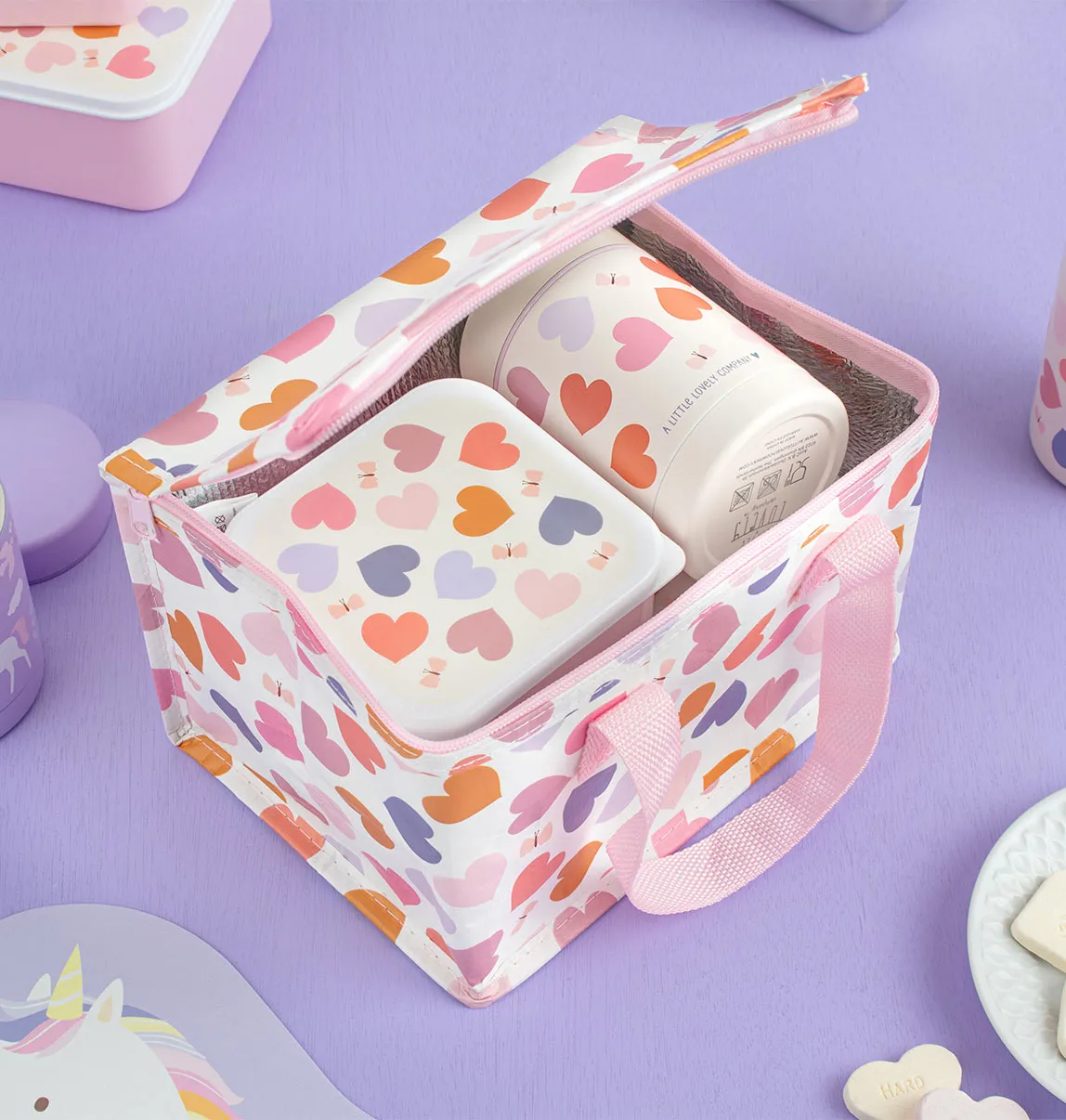 A Little Lovely Company Hartjes koeltasje gerecycled