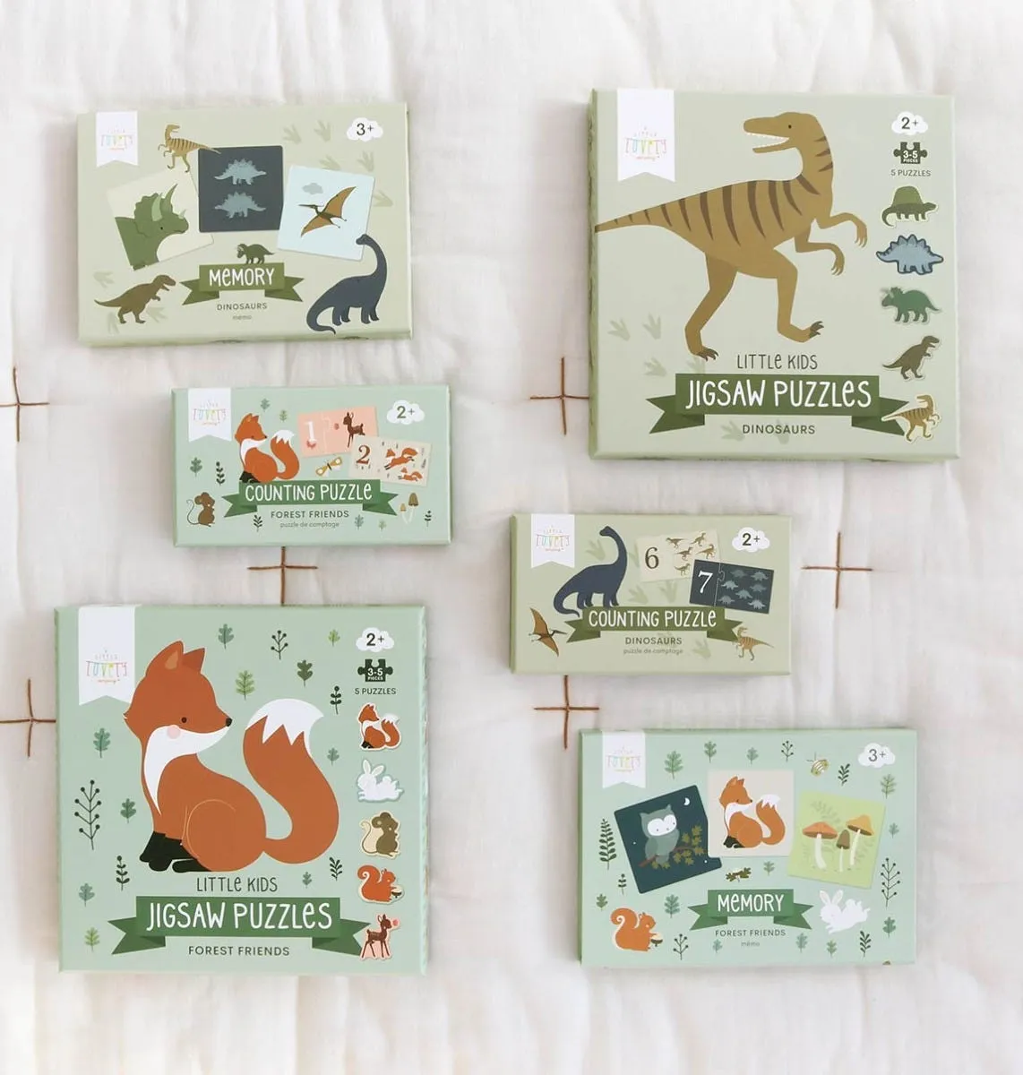 A Little Lovely Company Bosvriendjes puzzelset 5-in-1 peuter