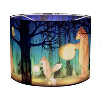Hartendief Forest hanglamp 30 cm wit met dieren