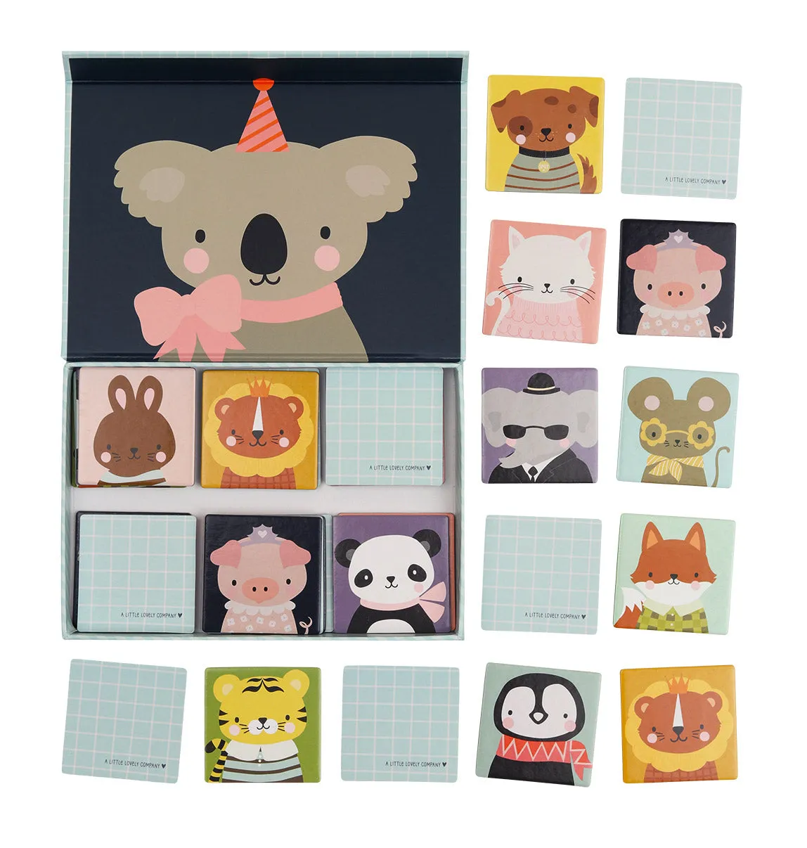 A Little Lovely Company Dierenvriendjes memory match spel 3 jaar