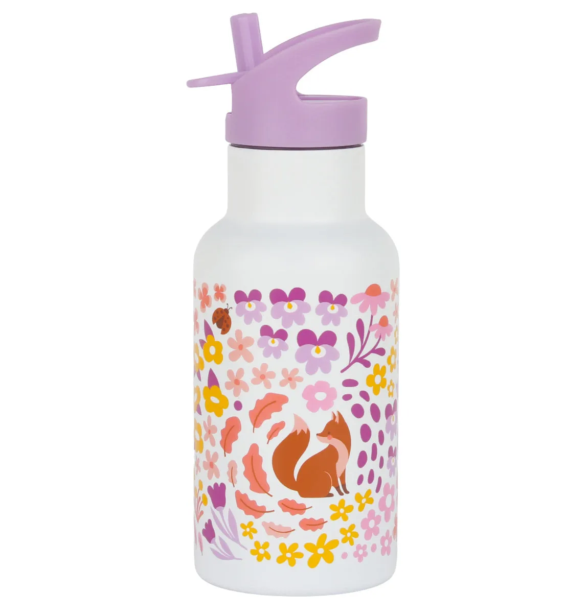 A Little Lovely Company Bloementuin RVS drinkfles 350 ml