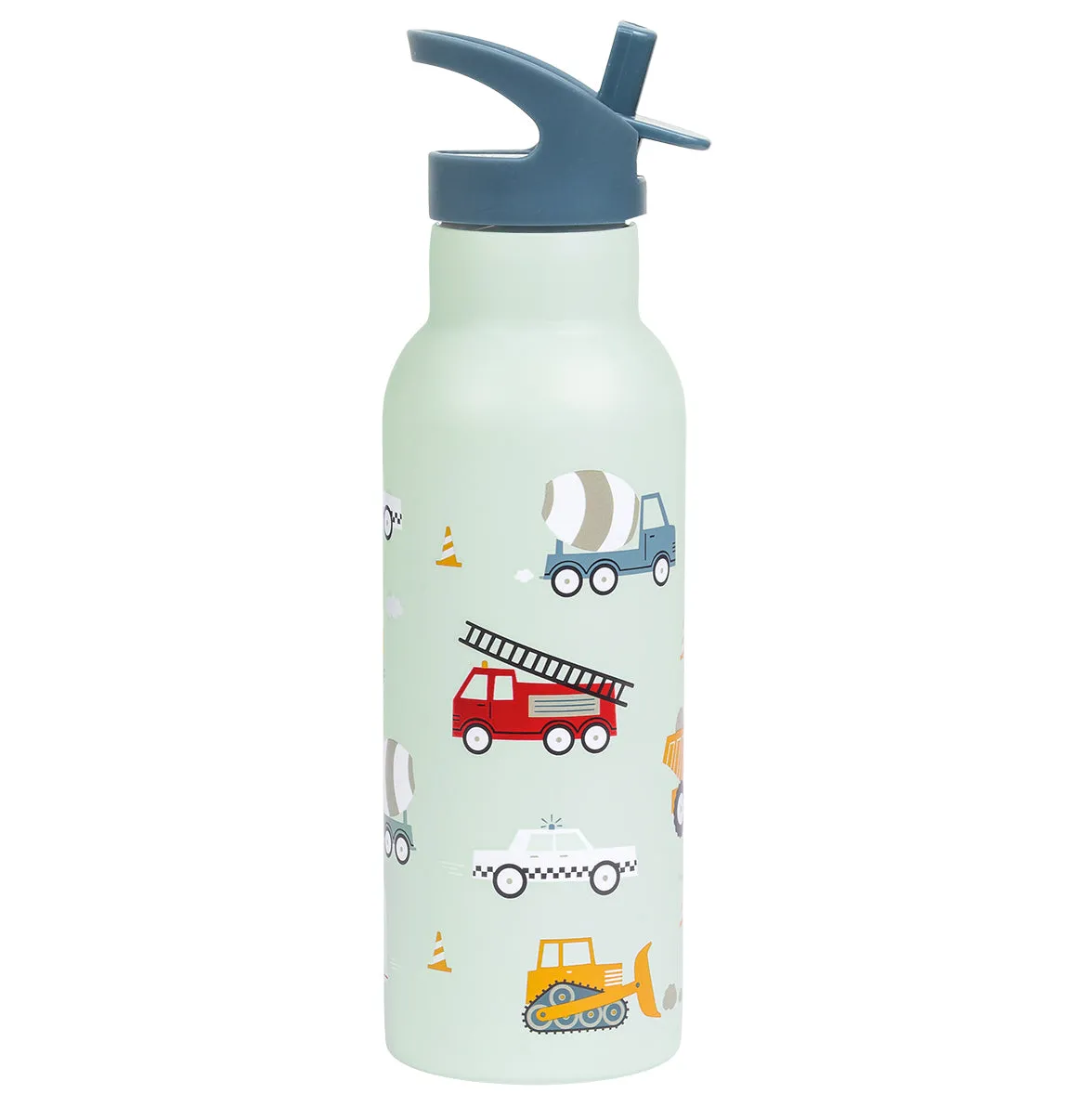 A Little Lovely Company Voertuigen XL RVS drinkfles 500 ml dubbelwandig