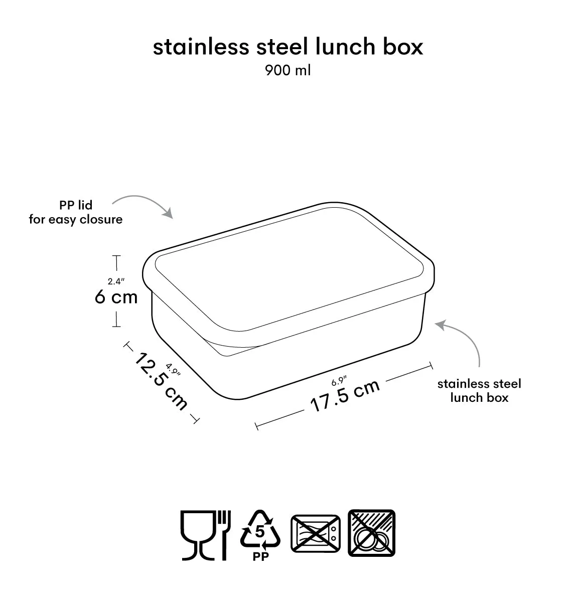 A Little Lovely Company bento lunchbox robots 1,2 liter