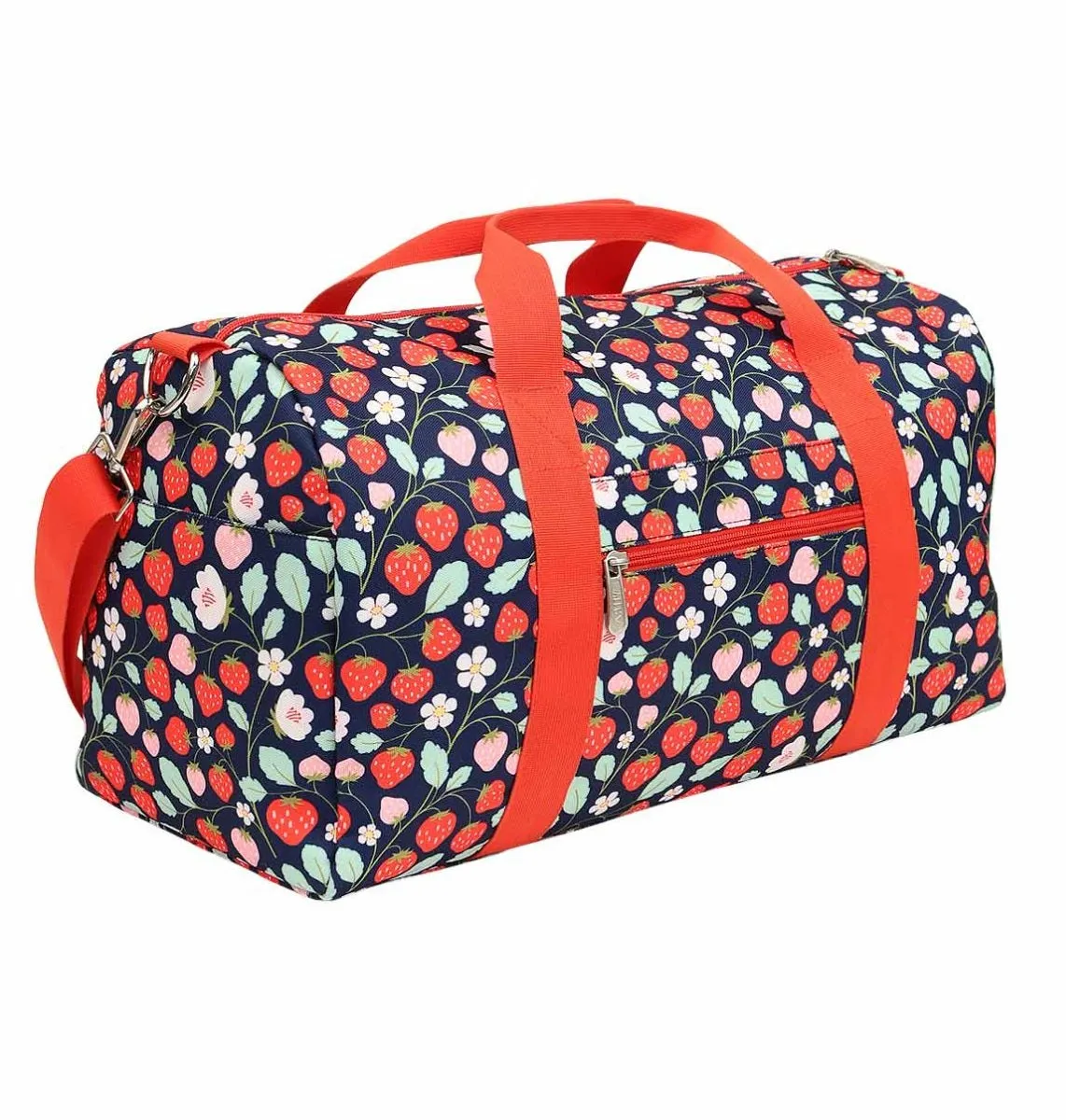A Little Lovely Company Aardbeien weekendtas blauw handbagage