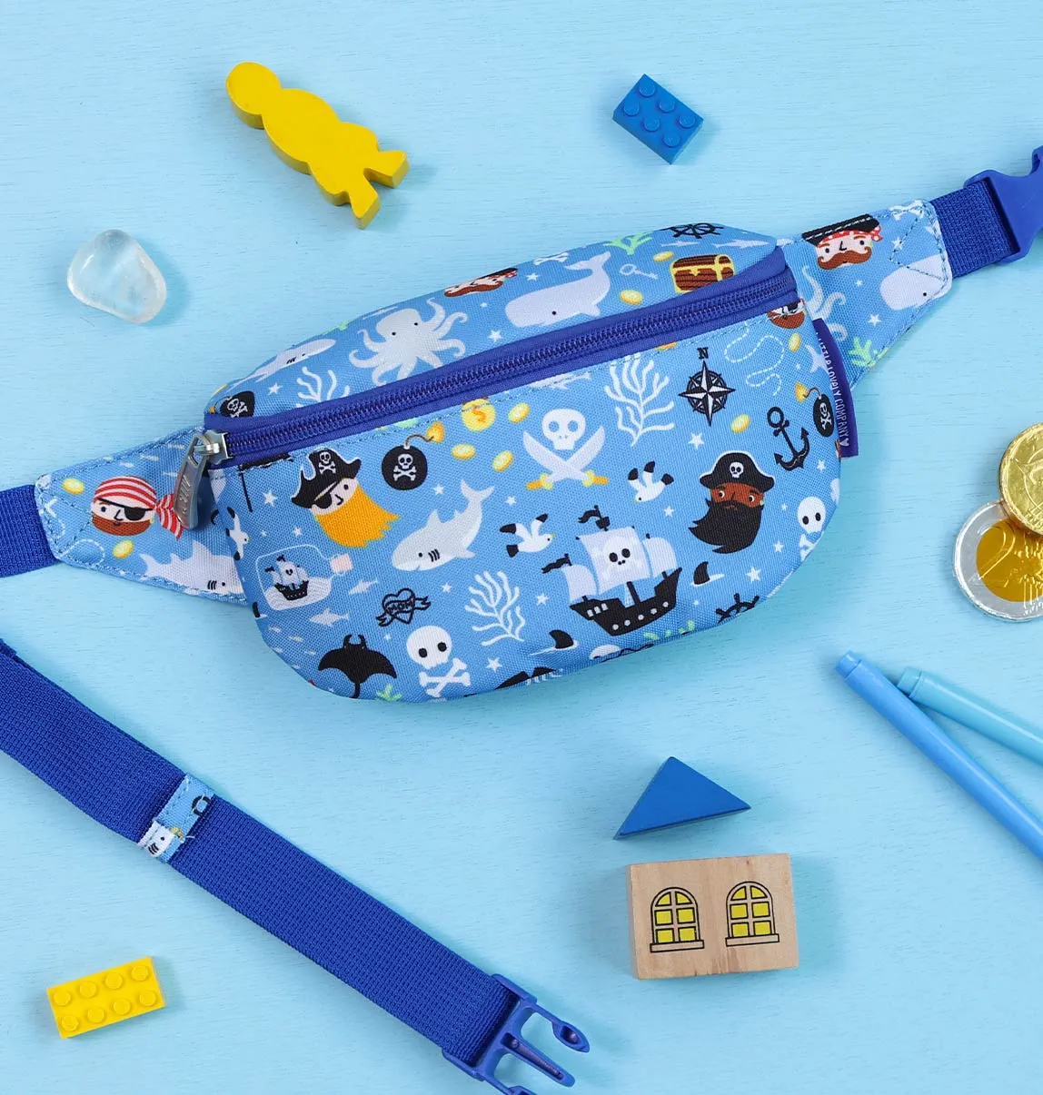 A Little Lovely Company Piraten heuptasje blauw verstelbaar