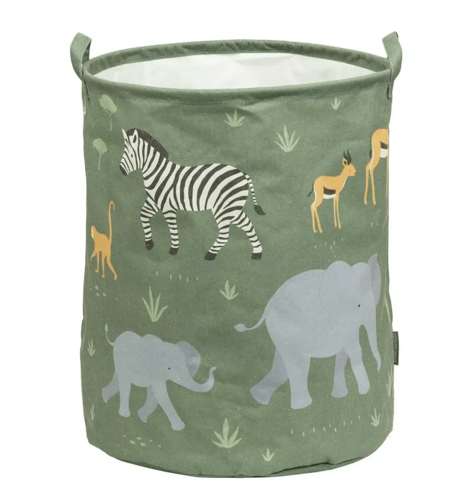 A Little Lovely Company Savanne opbergmand groen katoen groot