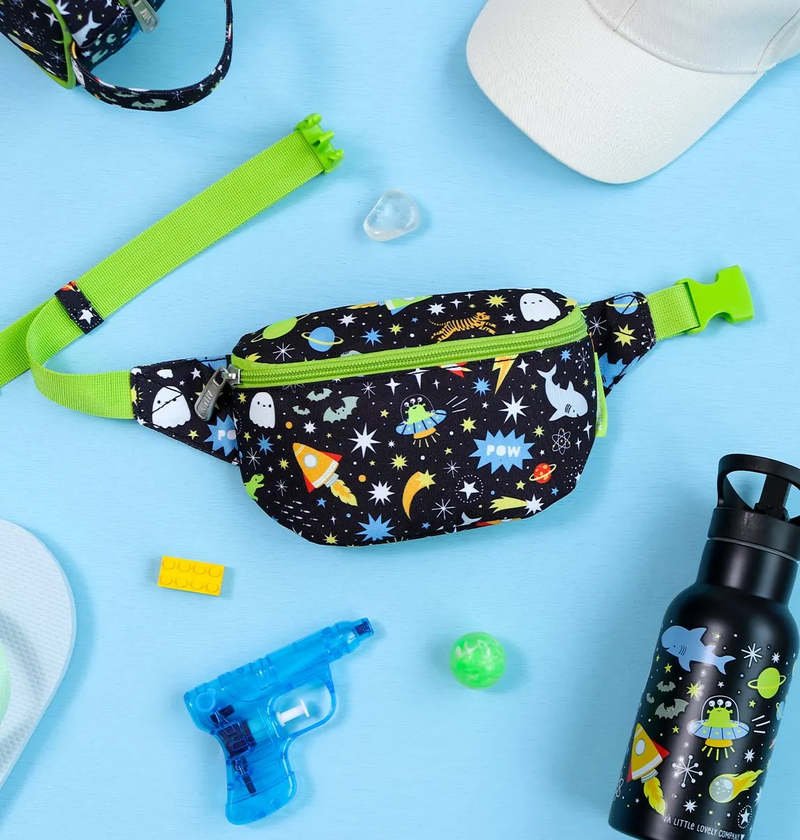 A Little Lovely Company Galaxy heuptasje zwart verstelbaar