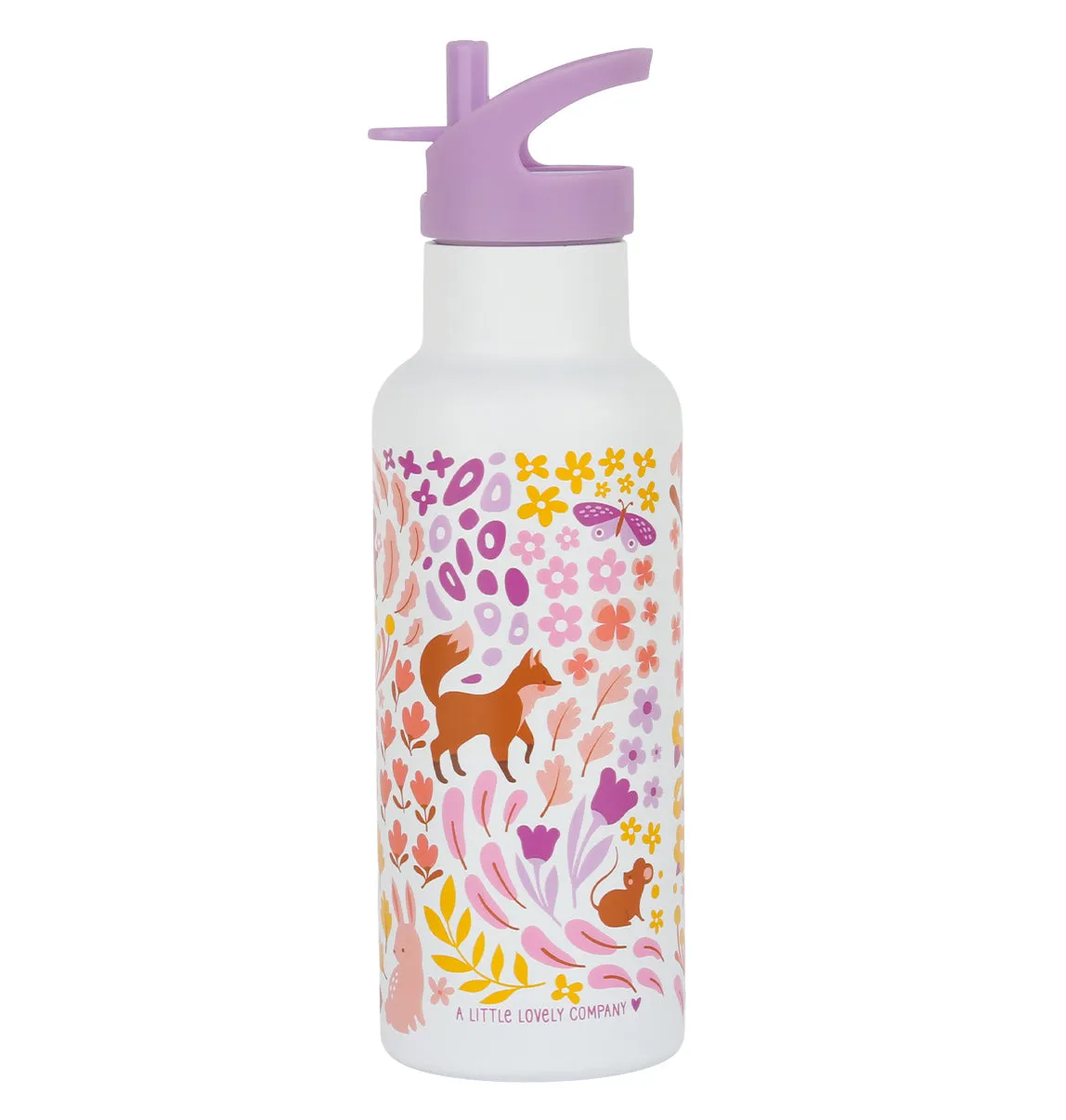 A Little Lovely Company Bloementuin XL RVS drinkfles 500 ml