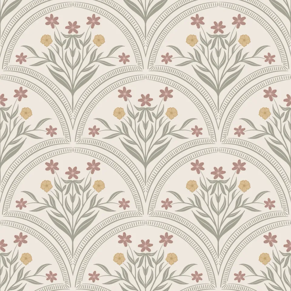 Little Amour Flora Arches behangstaal sage kinderkamer