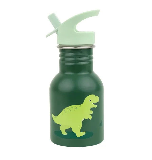 A Little Lovely Company Dinosaurus kleine RVS drinkfles 350 ml