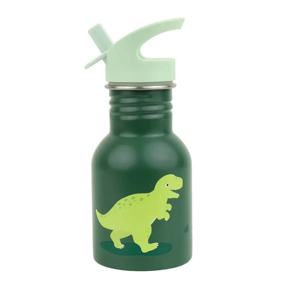 A Little Lovely Company Dinosaurus kleine RVS drinkfles 350 ml