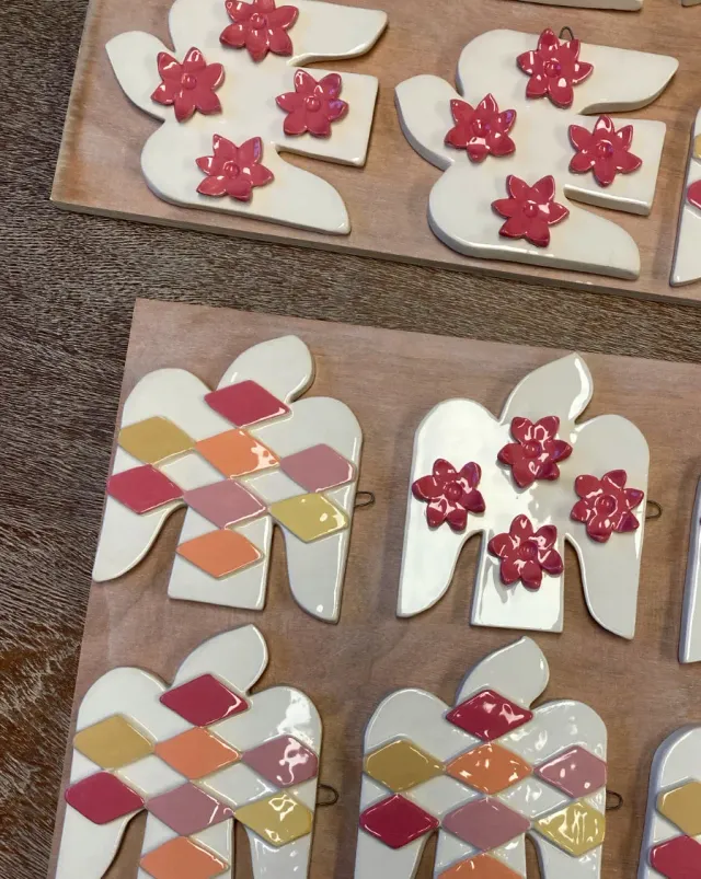 Keramieken Vogel hanger handgemaakt kinderkamer