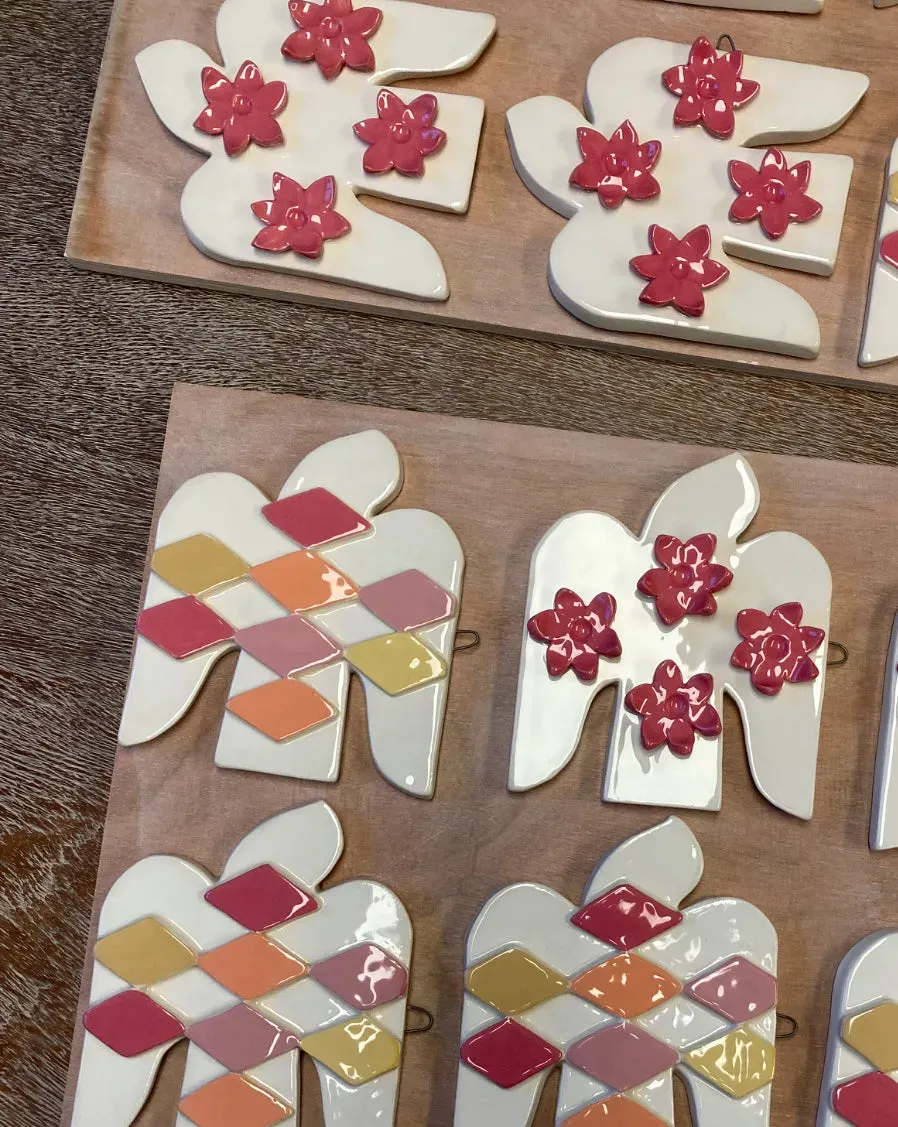 Keramieken Vogel hanger handgemaakt kinderkamer