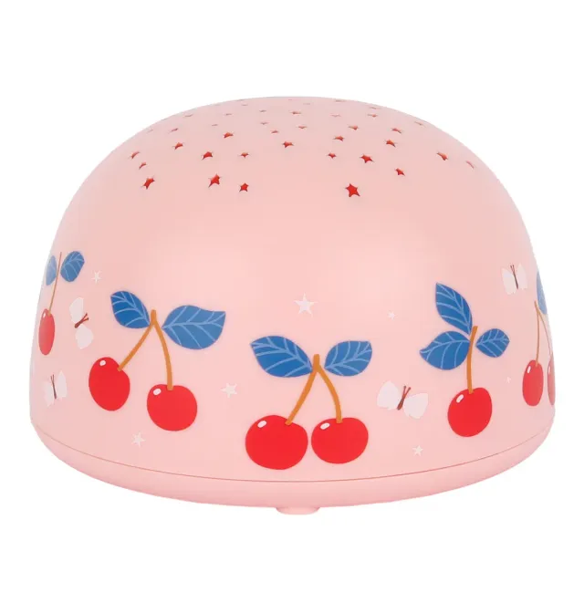 A Little Lovely Company Kersen projectorlamp sterren roze draadloos