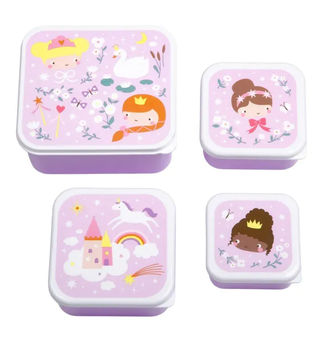 A Little Lovely Company Prinsessen lunch snackbox set 4-delig